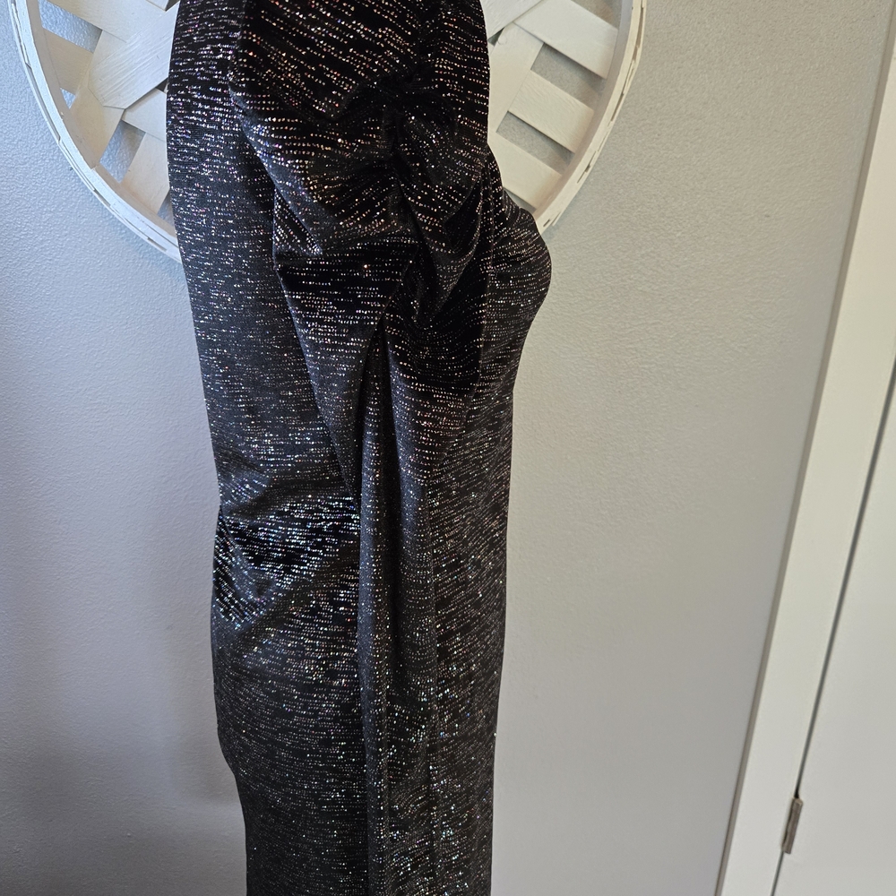 Misa Los Angeles Stormi Elegant Black Long Sleeve Sparkle Dress New- Ret $318 - Picture 5 of 9